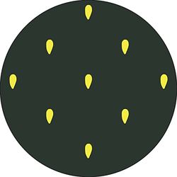 Bonateks, Runt digitalt tryckt musmatta, halkfri undersida, för kontor och hem, diameter: 22 cm