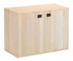 Astigarraga Kit Line Kast met 2 deuren en 3 planken, grenenhout, 53,5 x 70,8 x 33 cm