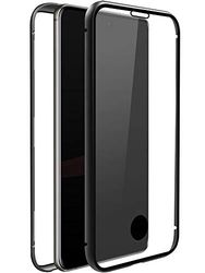 Black Rock - Etui ochronne ze szkła 360 do Samsung Galaxy S20+ I zamknięcie magnetyczne, TPU, Cover, bezprzewodowe ładowanie, ochrona przed zarysowaniami (przezroczyste z czarną ramą)