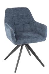 J-Line Chaise LOUNA Acier/Acrylique Bleu