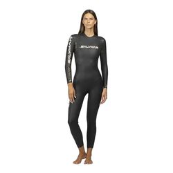 SALVIMAR Apnea Rise Combinaison 1 pièce pour Femmes, Noir avec Graphiques Or et Logo Blanc, S