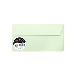 Clairefontaine - Ref 5475C - Pollen Adhesive Envelopes (Pack of 20) - DL Sized, 120gsm Paper, Printer-Compatible, Acid Free, Adhesive Strip for Easy Seal - Green