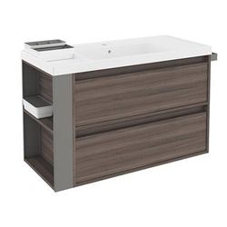 Bath + – Meuble de salle de bain avec 2 tiroirs et lavabo en résine Bsmart