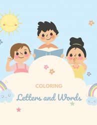 coloring litters and words: Children book coloring litters words