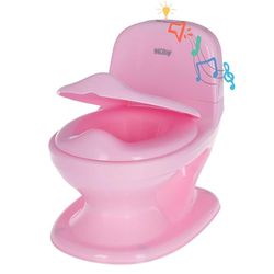 Nuby Dr. Talbot's - My Real Potty - Pot pour bébé avec bruit de chasse - Toilette enfant - Pot d’apprentissage de la propreté - Avec vrai son et piles incluses - Rose - 18+ mois