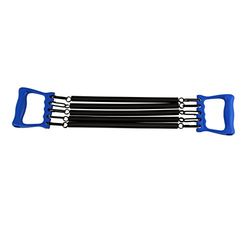 MASTER Volwassenen veerexpander 5 veren borsttrainer, blauw, One Size