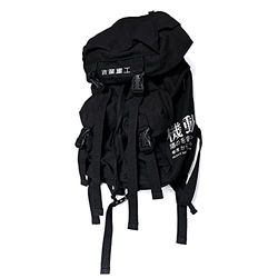 MFCT Techwear Ryggsäck för män, japansk väska, Svart, Medium, Gatumode