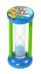 Hess-Spielzeug 14585 - tandpoetsklok van hout voor kinderen, serie jungle, incl. zandloper met gekleurd zand, handgemaakt, voor dagelijks gebruik bij tandenpoetsen