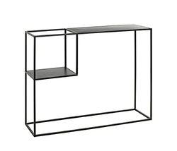 HAKU Möbel Console zwart, metaal - Maat: B 100 cm x H 80 cm x D 30 cm, Stijl: Modern