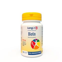 LongLife® Biotin 900 | Haut dosage 900mcg par comprimé | Biotine cheveux pousse rapide | B8 vitamine cheveux | Sans gluten et végan