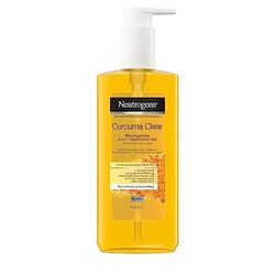 Neutrogena® Curcuma Clear Make-up reinigingsgel, 3-in-1 make-up remover verwijdert waterproof make-up, met miceltechnologie, gevoelige en onzuivere huid, 1 x 200 ml