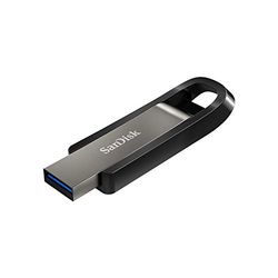 SanDisk 64GB Extreme Go USB 3.2 Flash Drive, High speed USB, up to 395 MB/s read speeds, up to 100 MB/s write speeds, SanDisk Secure Access, RescuePRO data recovery software, durable casing