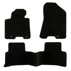 DBS Car floor mat - custom made - 3 pieces - anti-slip - black carpet 900g/m² - Velours finish - range Star - steering wheel left - 1766196