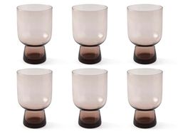 H&h set 6 bicchieri nova rosa cl33