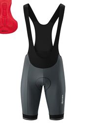 Gonso Sitivo Bib M, Cuissard à bretelles court pour homme, Avec peau de chamois Sitivo Confort, Haute élasticité et élastique en silicone antidérapant, Coupe ajustée, Gris, XL