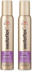 Wellaflex Fülle & Style Mousse coiffante pour femme - Tenue ultra forte jusqu'à 24 heures - Pour cheveux pleins et volumineux - Doux pour le cuir chevelu - Testé dermatologiquement - Sans silicone