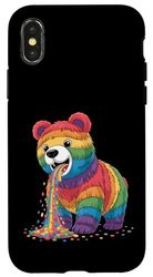 Rainbow Bear Colorful Pinata Unique Mexican Psychedelic Art Case for iPhone X/XS