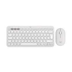 Logitech Pebble 2 Combo, draadloos toetsenbord en muis, stil en draagbaar, aanpasbaar, Logi Bolt, Bluetooth, Easy-Switch voor Windows, macOS, iPadOS, Chrome, US International QWERTY indeling - Wit