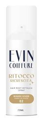 EVIN COIFFURE | Spray Ritocco Ricrescita Capelli 02 Biondo Scuro, 75ml, Spray Correttore per Capelli, Facile Applicazione