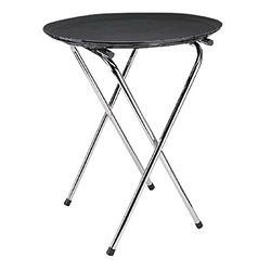 Olympia Support plateau chromé pliant Kristallon avec double barre, support de plateau pliant en acier chromé, taille : 725 (H) x 395 (L) mm, convient au plateau ovale C162, C163