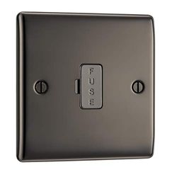 BG - Unidad de conexión eléctrica sin conmutar, níquel negro, 13 amperios