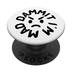 maldita sea, estoy loco deletreado al revés es Funny Palindrome PopSockets PopGrip Adhesivo