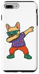 Retro Dabbing French Bulldog 80s Style For Kids Men Women Custodia per iPhone 7 Plus/8 Plus