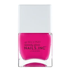 Nails Inc - POPPING TO PRIMRPSE HILL Vernis à ongles Quick Drying - Rose foncé - Séchage rapide 45 secondes - Renforcement ongles avec hexanal, calcium, magnésium - Cruelty Free - Manucure parfait