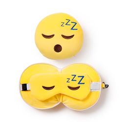 Relaxeazzz Plüsch schläfriger Kopf Reisekissen & Schlafmaske