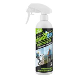 bionicdry Power Protector Spray imperméabilisant écologique 300 ml pour protéger contre l'humidité et la saleté pour tous les matériaux de sport et fonctionnels ainsi que pour les chaussures, sacs à