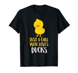 Just a Girl Who Loves Ducks - Regalo para niña de pato Camiseta
