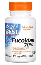Doctor's Best Fucoidan 70%, 300mg - 60 Gélules Végétales | Soutien Immunitaire et Antioxydant