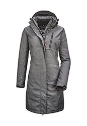 Killtec Alisi, Parka Funzionale con Cappuccio Staccabile con Zip Womens, Antracite, 36