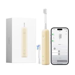 Laifen Wave Special Brosse à Dents Électrique Sonique à Oscillation & Vibration Avec Application, 2 Brossettes de Rechange, IP68 Étanche, Conçue pour le Voyage(jaune)