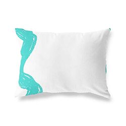 BonaMaison Fundas para Cojínes, Turquesa-Blanco Funda de Almohada para Sofá Coche Silla Oficina Cama Decorativa Moderna Decoración del Hogar, 35x50 Cm - Diseñado y Fabricado en Turquía