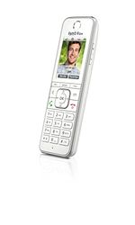 AVM FRITZ!Fon C6 DECT-comforttelefoon (hoogwaardig kleurendisplay, HD-telefonie, internet-/comfortdiensten, besturing FRITZ!Box-functies) wit, Duitstalige versie, Wit