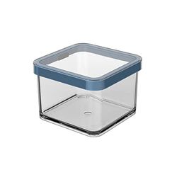 Rotho Loft Storage Jar 0.5l with Lid, food-safe plastic (SAN) BPA-free, transparent/blue, 0.5l (10.0 x 10.0 x 7.2 cm)
