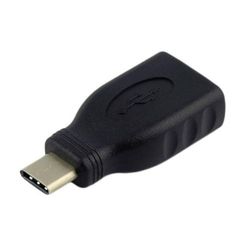 Adaptador - Adaptador USB 3.1 gen1 con Velocidad de 5gbps, Tipo USB-cm-a, Color Negro, hasta 3a de Potencia, Ideal para Transferencia rápida.
