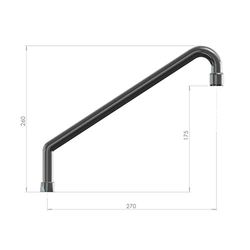 Bec Grand Robinet Col de Cygne pour Double Vasque Aérateur, 300mm x 190mm, Chromé