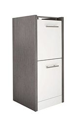 Schildmeyer Trent 133072 Onderkast, 38 x 35 x 84 cm, wit glanzend/asgrijze decoratie