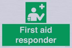 First aid responder Sign - 300x200mm - A4L