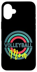 Volleyball Mom with Modern Volleyball Circles Case for iPhone 16 Plus