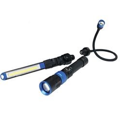 FIRST4MAGNETS Multi-Function 3-in-1 Magnetic Work Light with USB Cable & Charger | Compact LED Light with Magnetic Base, USB Rechargeable & Versatile for Work, Camping, and Emergency Use