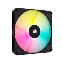Corsair AF120 RGB SLIM, Ventola PWM da 120 mm con Cuscinetti Fluidodinamici - Profilo Sottile per Case di Piccole Dimensioni - Fino a 2000 RPM - 8 LED RGB Indirizzabili - Confezione Singola - Nero