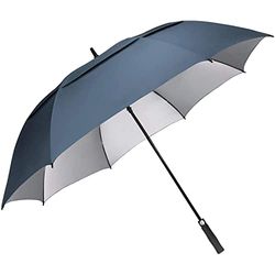 G4Free Ombrello da golf extra grande, antivento, 54/62/68 pollici, protezione UV, apertura automatica, doppio tettuccio ventilato, parasole oversize