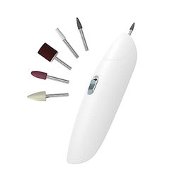 HoMedics, Set per Manicure e Pedicure Elettrico 5 in 1, 5 Testine di Levigatura Intercambiabili, Lucidatrice, Testina Modellante, Testina di Riempimento, Testina Lucidante e Testina per Cuticole