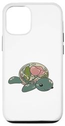 Custodia per iPhone 13 Pro fumetto colorato tartaruga flower power