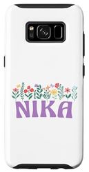 Galaxy S8 Wildflower Floral NIKA First Name Mother's Day Women Case