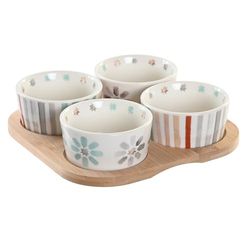 APERITIVO SET 5 GRES BAMBU 19,7X19,7X1 MULTICOLOR