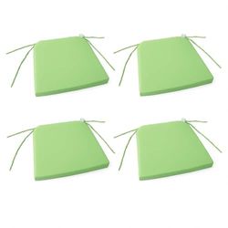 Well Home Lot de 4 Coussins pour chaises de Couleur Verte avec nœuds 40 x 40 cm